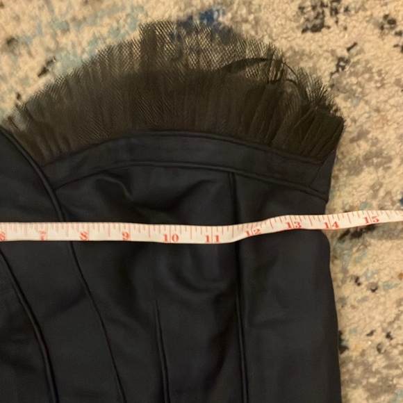 Marc Jacobs Runway Dress – Navy Blue Cocktail Dress with Tulle Fan Detail - Picture 12 of 14